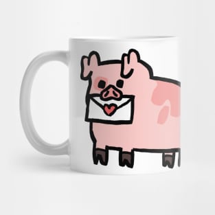 Lovestruck Cute Cartoon Piggy Mug